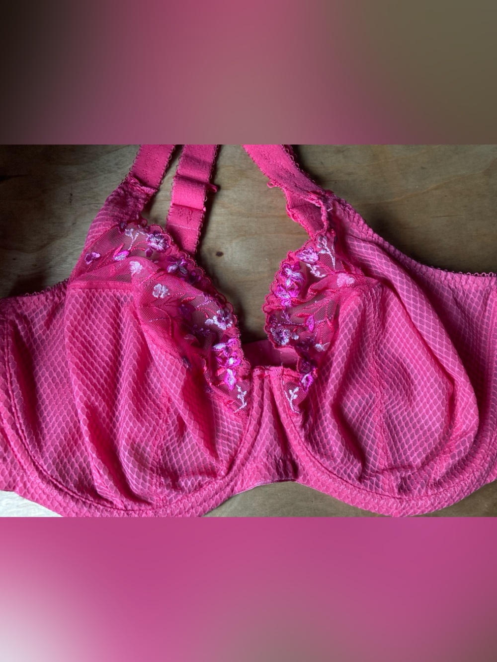 Elomi Charley Plunge Embroidered Honeysuckle Underwire Bra 34gg - Picture 6 of 6